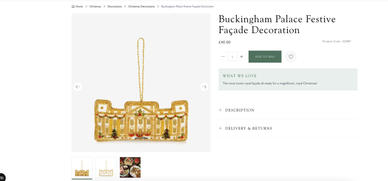 Idén se innen díszítjük a fát: a Buckingham-palota 18 ezer forintot is elkér egy-egy felakasztható díszért