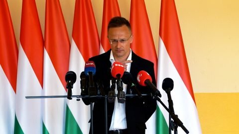 "Arr&oacute;l nem hallottam, hogy Magyar P&eacute;ter is el&iacute;t&eacute;lte" &ndash; Ukrajna ellen demonstr&aacute;ltak a nagyk&ouml;vets&eacute;g előtt