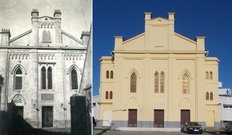 Előker&uuml;lt a tapolcai zsinag&oacute;ga megsemmis&uuml;ltnek hitt d&iacute;sze, a falban rejtőz&ouml;tt