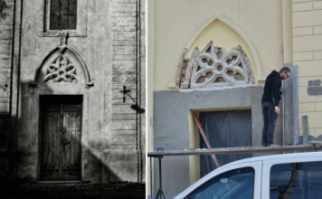 Előkerült a tapolcai zsinagóga megsemmisültnek hitt dísze, a falban rejtőzött