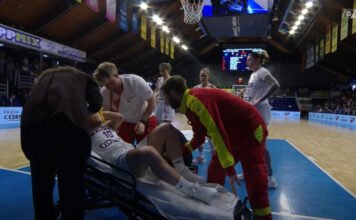 „A felső fogsora az konkrétan gatya” – hordágyon vitték le a kupadöntőn a lekönyökölt kosarast