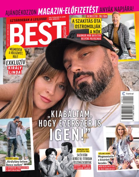 Kir&aacute;ly Linda c&iacute;mlapon mutatta meg vőleg&eacute;ny&eacute;t, Rolandot