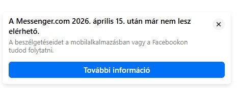 M&eacute;g mindig megy a messenger.com, hi&aacute;ba jelentette be a Meta, hogy &aacute;prilis 16-&aacute;n le&aacute;ll&iacute;tj&aacute;k