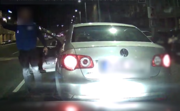 „Szarok a rendőrségre, lelőlek, baszod” – videón egy büntetőfékező sofőr ámokfutása a Hungária körúton